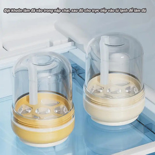 Cốc Cà Phê Máy Làm Đá , Di Động Có Nắp Niêm Phong Khay Đá Khuôn Cốc Nước, Cốc Đá 380ml Bấm Loại Cốc Đá Nhựa Cho Mùa Hè