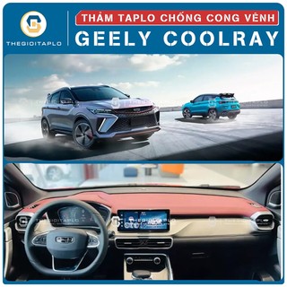 [GEELY COOLRAY] Thảm taplo oto da Nano Blockers UV, 3D Flare, Nhung lông tuyết viền Ziczac chống cong vênh-Thegioitaplo
