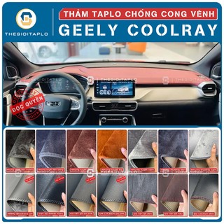 [GEELY COOLRAY] Thảm taplo oto da Nano Blockers UV, 3D Flare, Nhung lông tuyết viền Ziczac chống cong vênh-Thegioitaplo