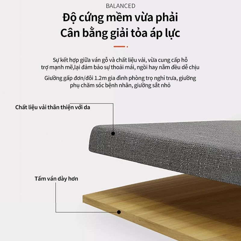 【Ống thép gia cố】 Giường gấp đơn gia đình/văn phòng/ký túc xá/nhà thuê/giường bệnh nhân tĩnh âm