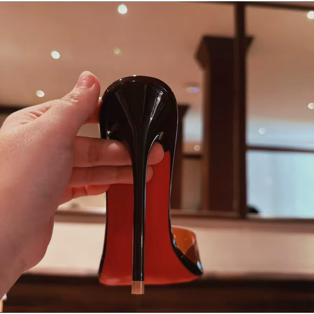 DÉP CAO GÓT MECA SANG CHẢNH, SANDAL 1 DÂY NGANG MECA MÀU ĐEN
