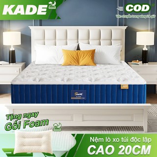 Nệm Lò Xo GreaMe Mattress lò xo nệm khách sạn cao cấp 20cm với 2 lớp Foam nâng đỡ, bề mặt thoáng khí