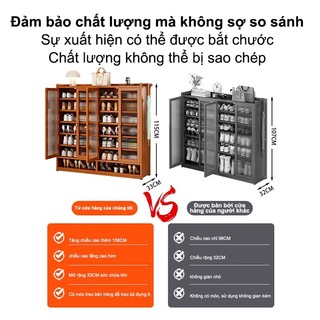 Kệ giày tre cao cấp hiện đại, tủ giày đặt sàn 5-6 tầng, tủ lưu trữ giày cửa ra vào sức chứa lớn
