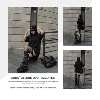 Áo thun Aura✦ ALLURE Oversized Tee 100% Cotton Unisex T-shirt