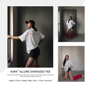 Áo thun Aura✦ ALLURE Oversized Tee 100% Cotton Unisex T-shirt