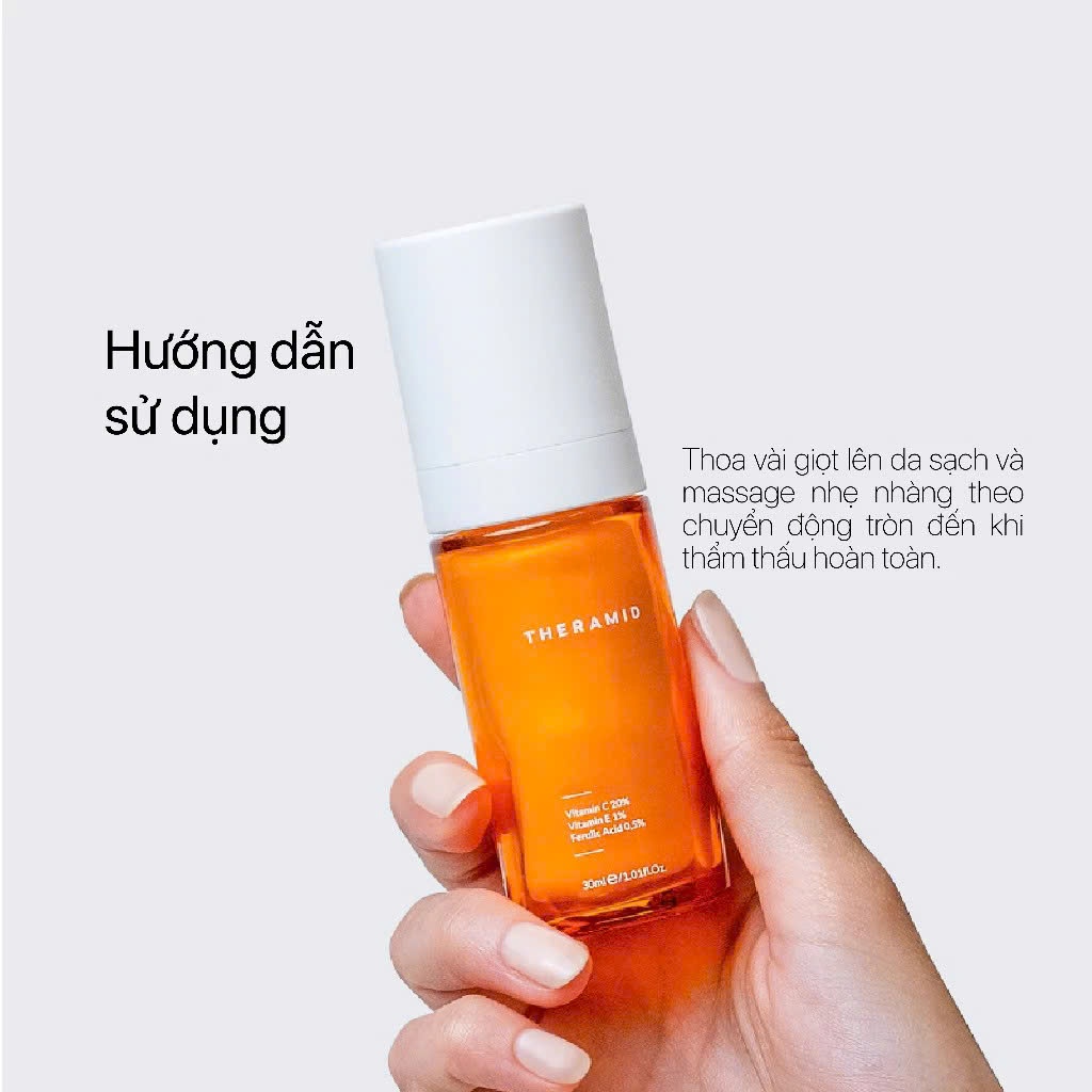 Serum làm sáng da, ngừa lão hóa THERAMID TETRAMID C.E.F.  3 Dạng Vitamin C Ferulic Acid  phức hợp chống oxy hóa, mờ thâm