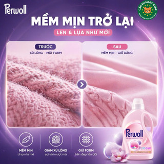 Nước giặt Perwoll Renew 1L làm mới quần áo giữ form mềm như mới giặt đồ len lụa hàng Đức