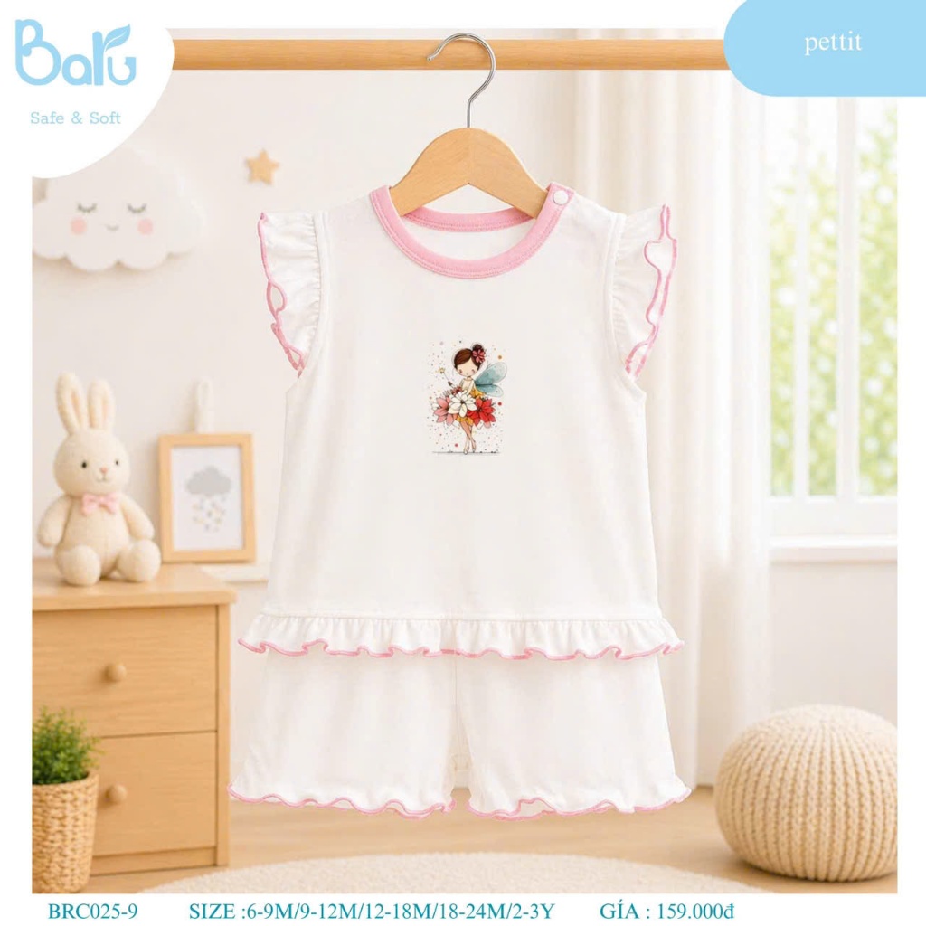 Bộ cài vai bèo sát nách quần đùi- BRC025-9