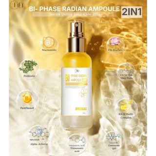 COMBO GEL RỬA MẶT CURCUMIN + Siêu Tinh Chất Dưỡng Trắng & Trẻ Hoá Da BI - PHASE RADIAN AMPOULE 2IN1
