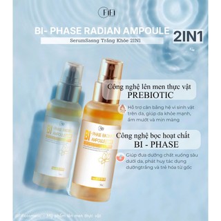 COMBO GEL RỬA MẶT CURCUMIN + Siêu Tinh Chất Dưỡng Trắng & Trẻ Hoá Da BI - PHASE RADIAN AMPOULE 2IN1