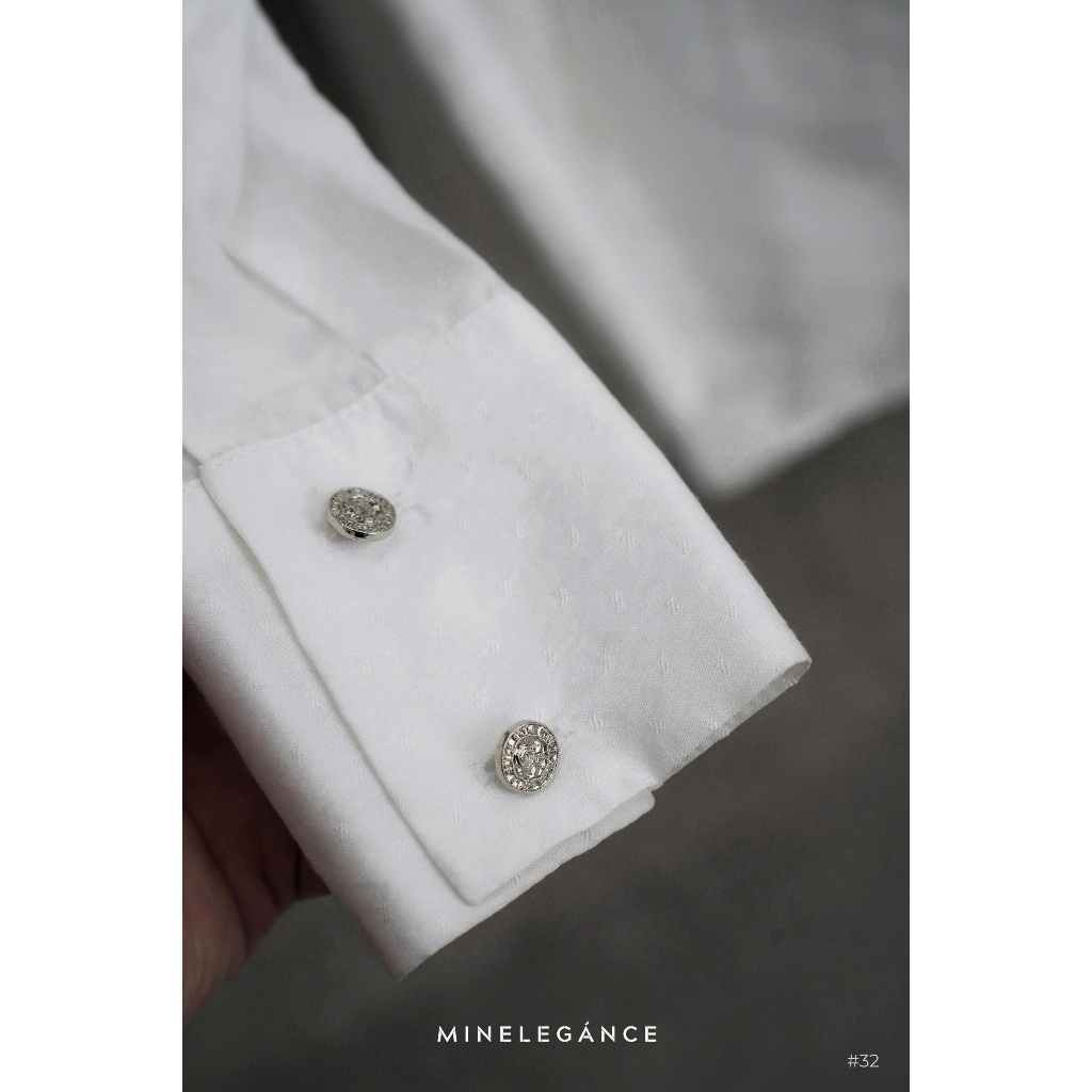 MINELEGÁNCE- ÁO SƠ MI CỔ NƠ THANH LỊCH, SANG TRỌNG - MIN32