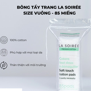 Bông Tẩy Trang La Soirée Premium Cotton Hai Dạng Vuông và Tròn Duduhouse