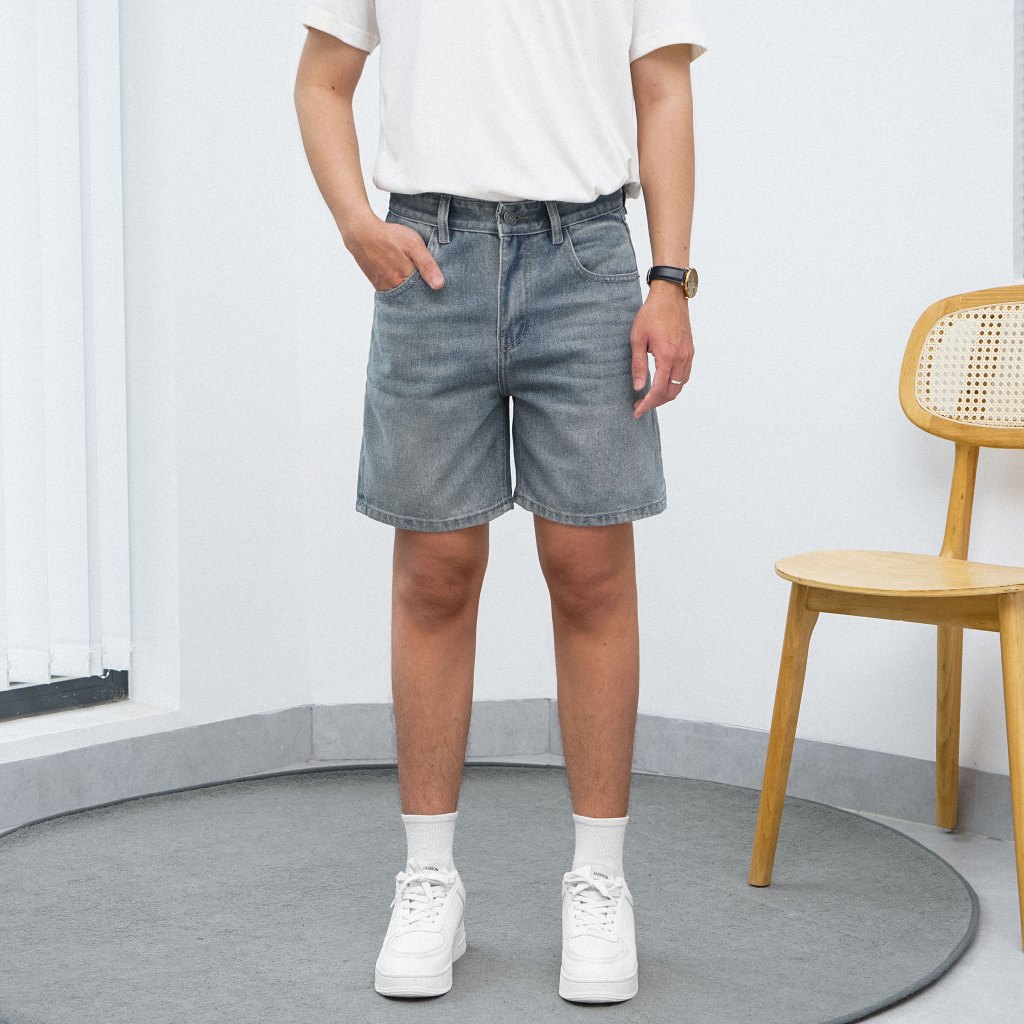Quần short jean Nam form lửng, Chất Rin Cotton 3 màu dễ phối_JS01, JS02, JS03 Menswear Pants | BigBuy360 - bigbuy360.vn