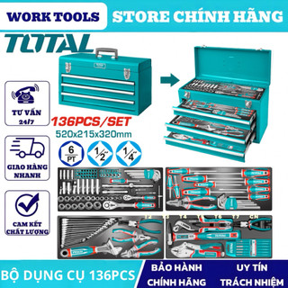 ĐỒ NGHỀ TOTAL Bộ dụng cụ nhiều chi tiết THPTCS71321 / THTCS351367