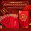 Combo Hộp Nạp Tài Và 10 Bao Lì Xì Kết Duyên Tông Đỏ Dùng Cho Cưới Hỏi, Dịp Tết, Quà Tặng Sang Trọng