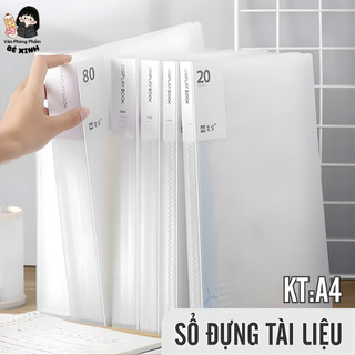 File Lá Đựng Tài Liệu A4 Trong Suốt 60 Lá – Tệp Hồ Sơ, Bìa Đựng Giấy Tờ Cho Học Sinh & Văn Phòng