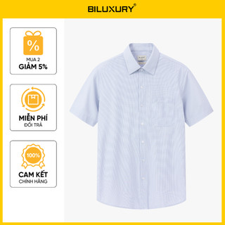 [T7_SALE 20%_HT] Áo Sơ Mi Nam Ngắn Tay Thiết Kế 1SMCT676GHS Biluxury Form BOSS Kháng Khuẩn Bền Màu