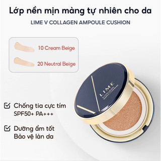 Phấn Nước Căng Bóng LIME V Collagen Ample Cushion Chống Nắng SPF 50+ PA +++ (20gr)