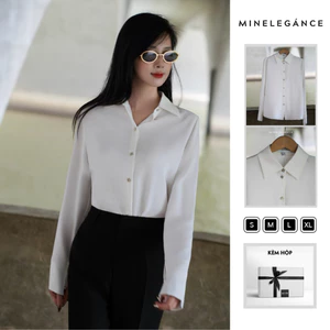 MINELEGÁNCE- ÁO SƠ MI CÚC HOA ĐÁ THANH LỊCH, SANG TRỌNG - MIN31