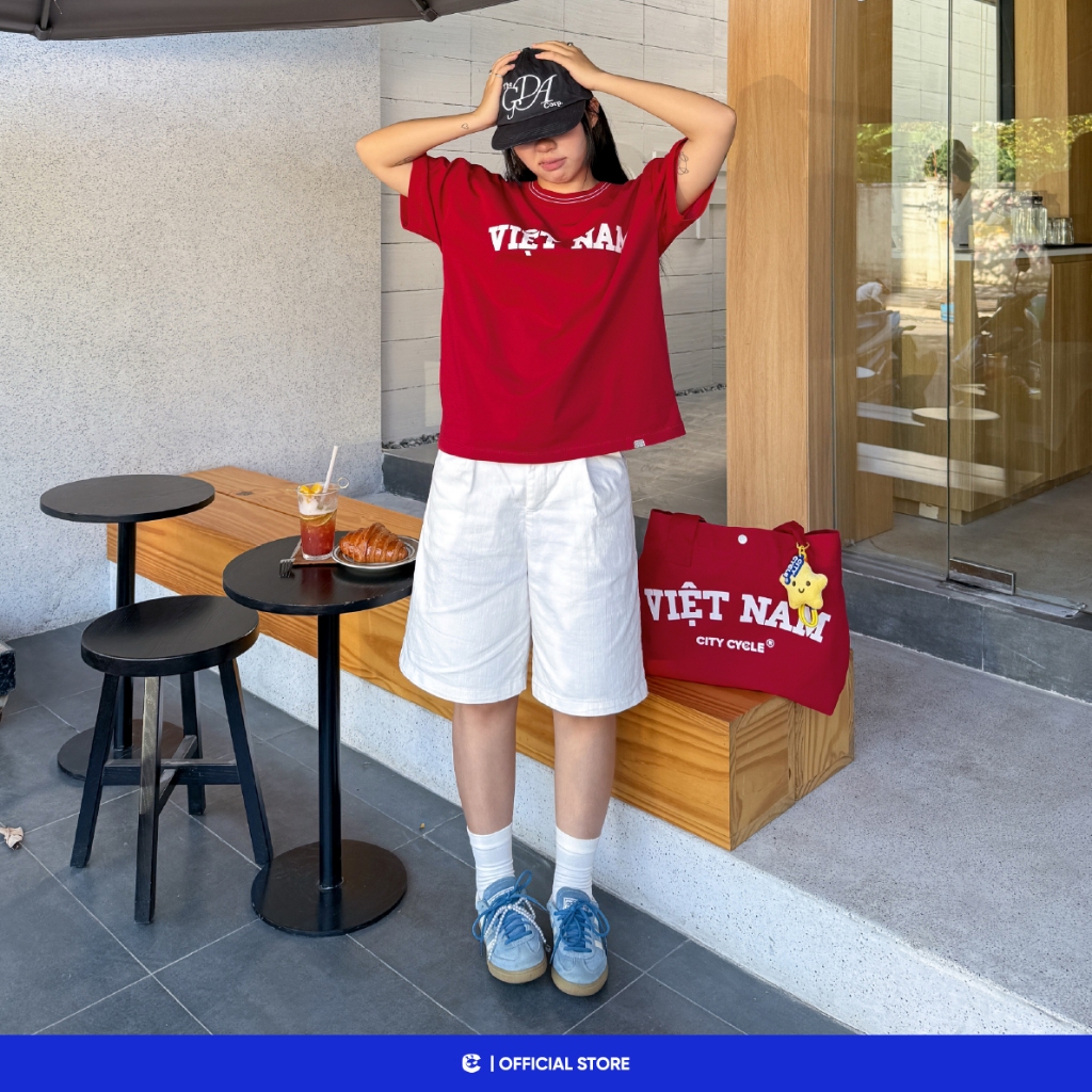 [TẶNG TÚI TOTE] Áo Thun Việt Nam Local Brand T-Shirt Boxy Form Rộng City Cycle