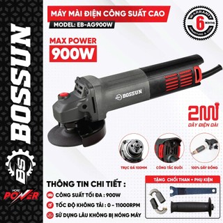 Máy Cắt Mài Góc Cầm Tay BS BOSSUN EB-AG900W / Công Suất 900W / Tốc độ 11000v/p / Motor dây đồng