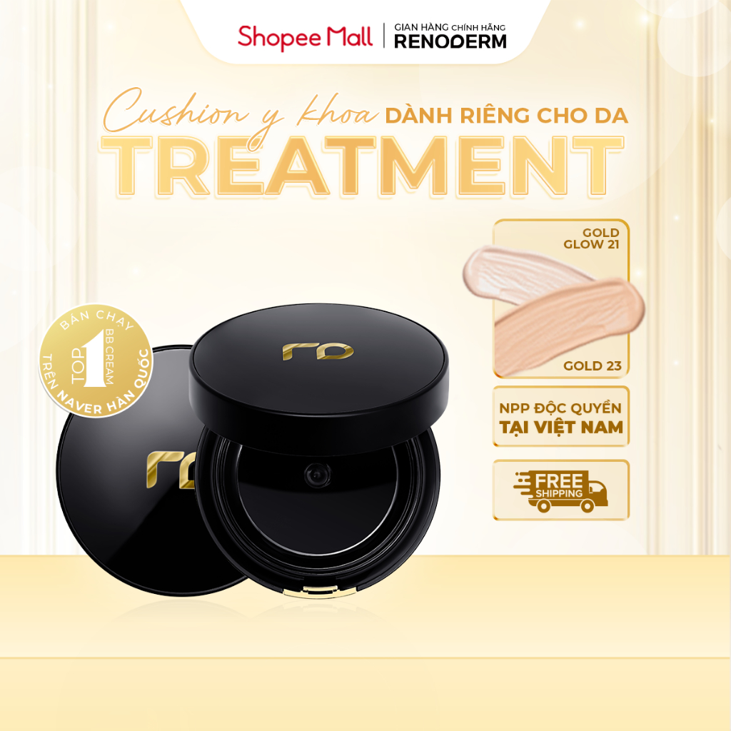 [MALL HÃNG] Phấn nước Cushion RenoDerm DAY LONG BB CREAM GOLD 23/GLOW 21 Chống Nắng SPF37/PA++ | BigBuy360 - bigbuy360.vn