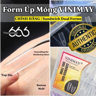Form Úp Móng Kẹp VINIMAY Sandwich Dual Forms 240pcs – Bộ Khuôn Đắp Gel 2 Lớp Chính Hãng THEGIOINAIL666