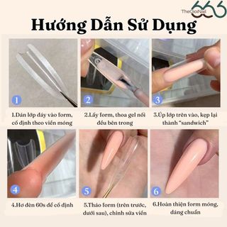 Form Úp Móng Kẹp VINIMAY Sandwich Dual Forms 240pcs – Bộ Khuôn Đắp Gel 2 Lớp Chính Hãng THEGIOINAIL666
