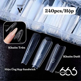 Form Úp Móng Kẹp VINIMAY Sandwich Dual Forms 240pcs – Bộ Khuôn Đắp Gel 2 Lớp Chính Hãng THEGIOINAIL666
