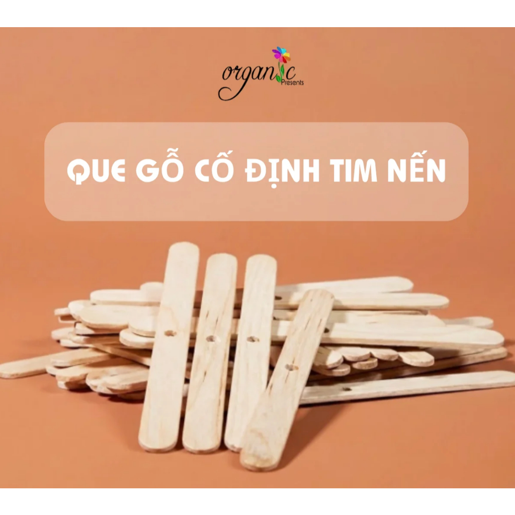 SET 10 QUE GỖ CỐ ĐỊNH TIM NẾN – GIỮ BẤC THẲNG, NẾN CHÁY ĐỀU & ĐẸP