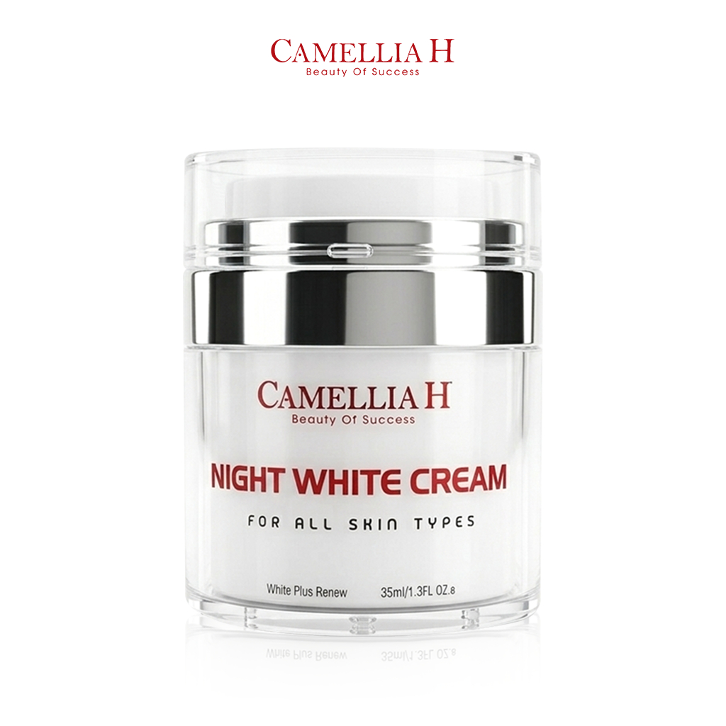 Kem dưỡng trắng ban đêm Camellia H Night White Cream tái tạo da mờ xỉn màu dưỡng da căng mịn
