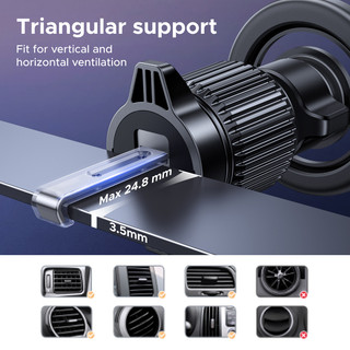 UGREEN 2 trong 1 Magsafe Car Mount Air Vent Bảng điều khiển Giá đỡ điện thoại ô tô Từ tính mạnh cho dòng iPhone 17/16