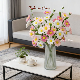 [Velours.bloom] Set Diy Làm Hoa Cúc Họa Mi Kẽm Nhung 47 bông - Trang Trí Nhà Cửa (Đầy Đủ Phụ Kiện + Video Hướng Dẫn)