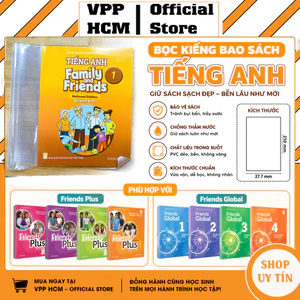Bọc kiếng BAO SÁCH TIẾNG ANH Bình Tân (27.7x 210mm) - Cho Sách Family and Friends