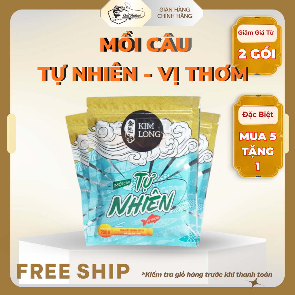 (Mua 5 Tặng 1) Mồi Câu Tổng Hợp Kim Long 3 Loại - Tổng Hợp - Tự Nhiên Vị Tanh - Tự Nhiên Vị Thơm