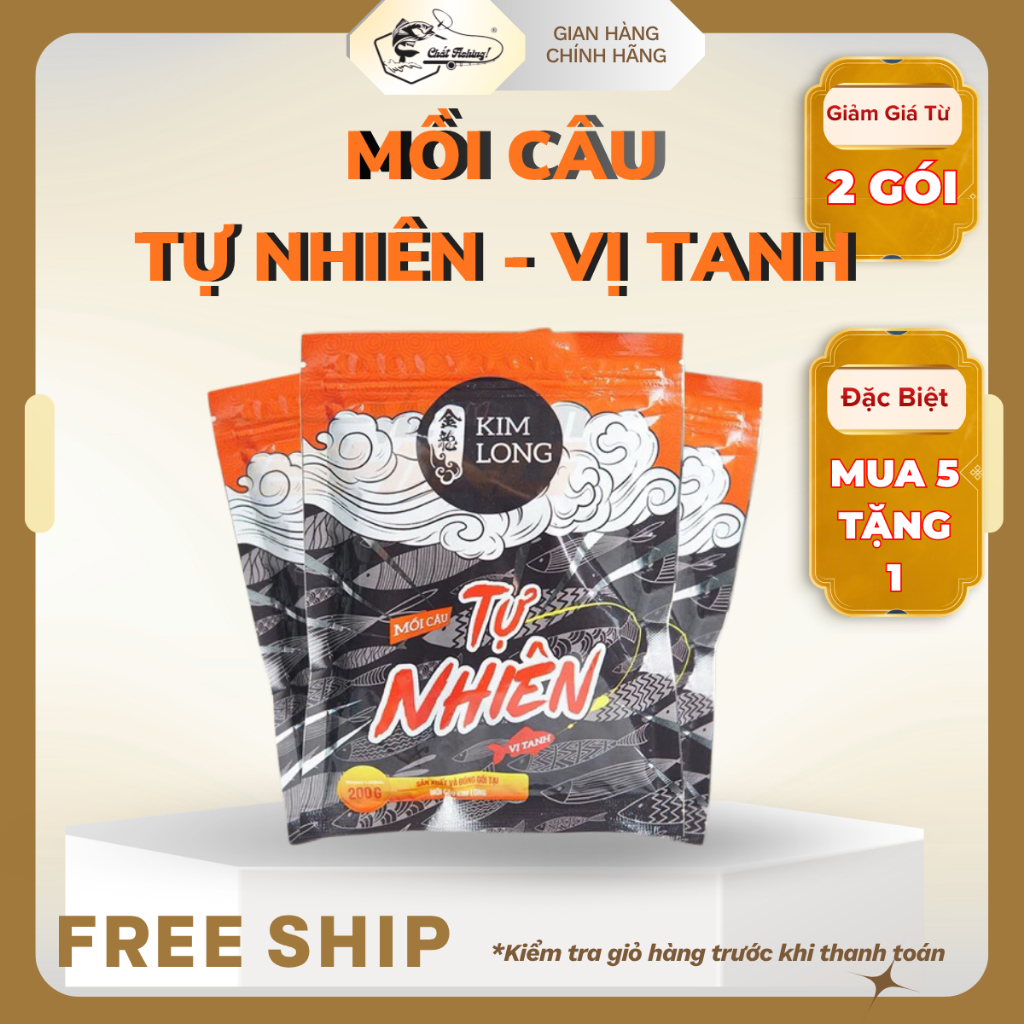 (Mua 5 Tặng 1) Mồi Câu Tổng Hợp Kim Long 3 Loại - Tổng Hợp - Tự Nhiên Vị Tanh - Tự Nhiên Vị Thơm