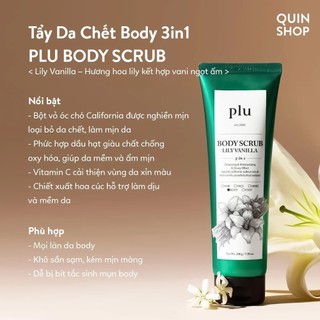 Tẩy Tế Bào Chết Toàn Thân PLU Original Body Scrub Làm Sạch Da Tẩy Da Chết PLU Chăm Da Sáng Mịn 200g - Skinora Beauty
