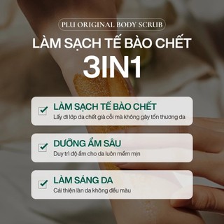 Tẩy Tế Bào Chết Toàn Thân PLU Original Body Scrub Làm Sạch Da Tẩy Da Chết PLU Chăm Da Sáng Mịn 200g - Skinora Beauty
