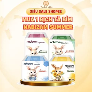 1 Bịch Tã/Bỉm NABIZAM Signature Summer Đai Chun Cao Cấp, Mỏng Mềm, Siêu Thấm Hút