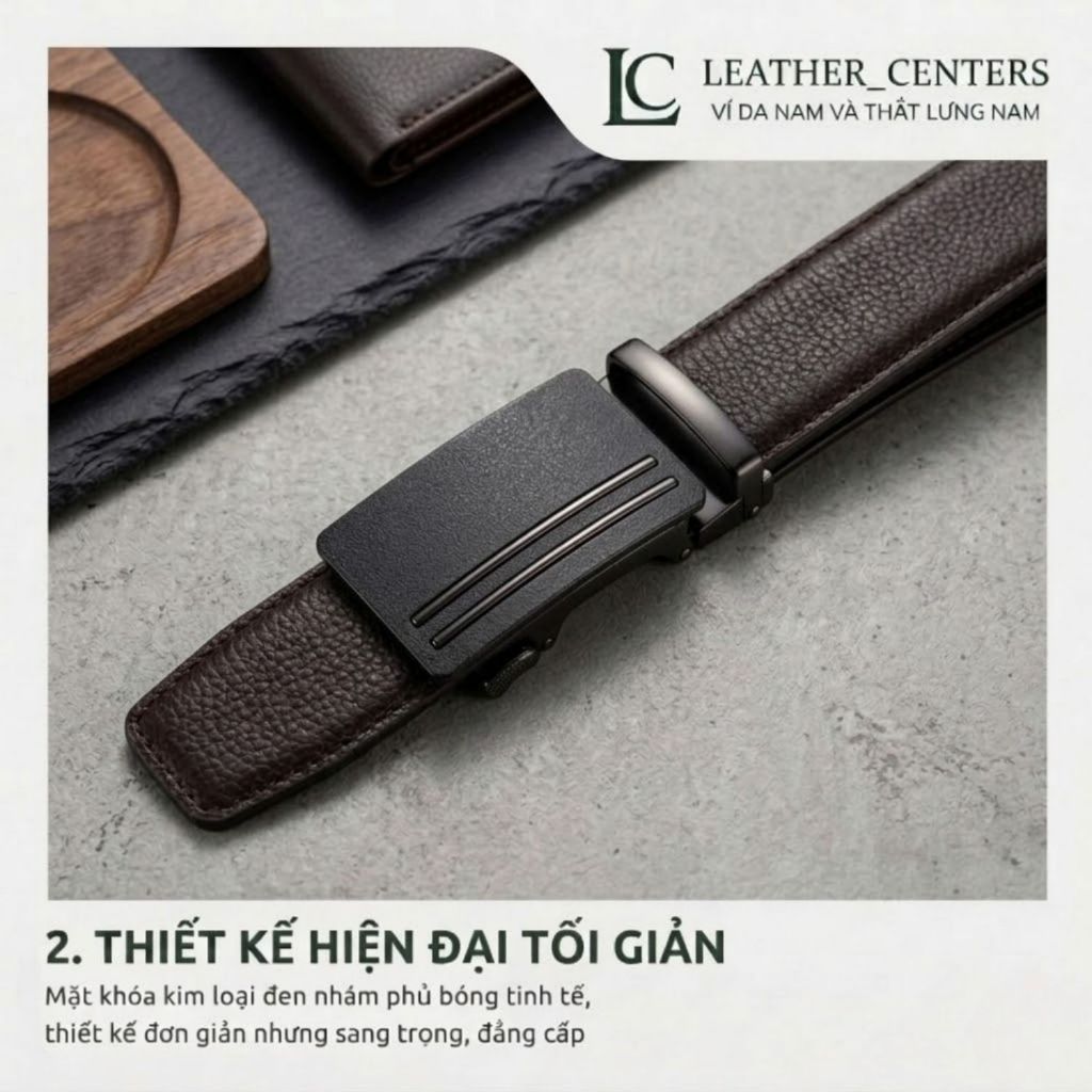 Thắt Lưng Nam Cao Cấp Phong Cách Sang Trọng TL2S, Thắt Lưng Nam Khoá Tự Động, Mang Đi Làm, Đi Chơi