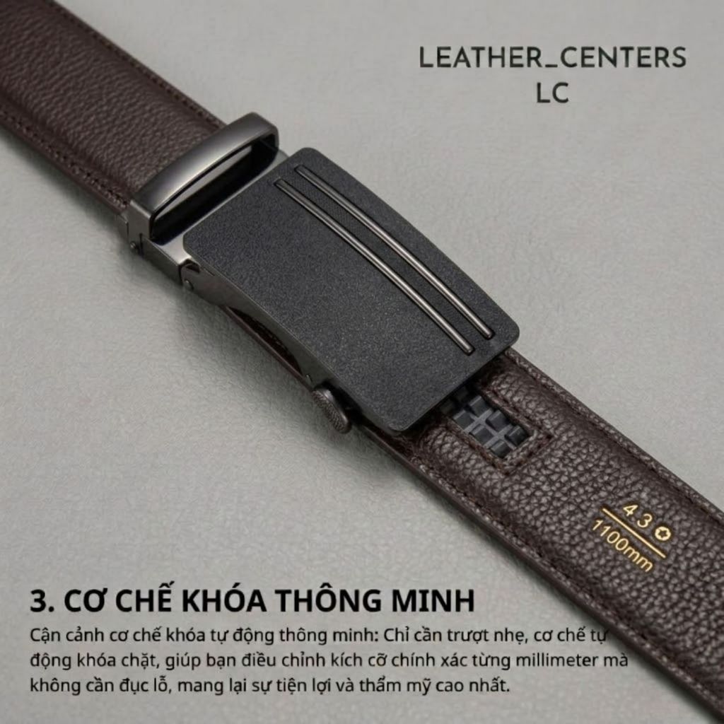 Thắt Lưng Nam Cao Cấp Phong Cách Sang Trọng TL2S, Thắt Lưng Nam Khoá Tự Động, Mang Đi Làm, Đi Chơi
