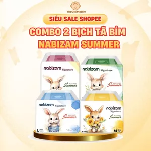 Combo 2 Bịch Tã/Bỉm NABIZAM Signature Summer Đai Chun Cao Cấp, Mỏng Mềm, Siêu Thấm Hút