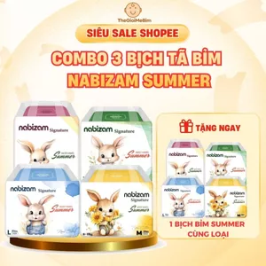 Combo 3 Bịch Tã/Bỉm Quần NABIZAM Signature Summer Đai Chun Cao Cấp Mỏng Mềm, Siêu Thấm Hút