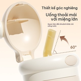 Youkebei Bình Giữ Nhiệt Cho Bé Titanium – Không BPA, Núm Mềm, An Toàn, Chống Rơi Vỡ, Dùng Nhiều Giai Đoạn