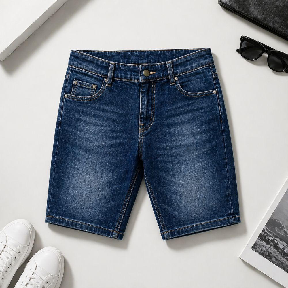 Quần Short Jean Nam Co Giãn 4 Chiều Form Trên Gối Mặc Hè Thoải Mái TM JEAN FOR MEN