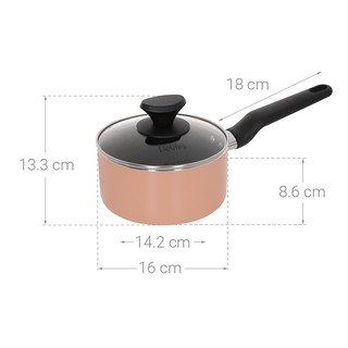 NỒI NẤU BỘT 16 CM ( DÙNG ĐƯỢC BẾP TỪ) DELITES