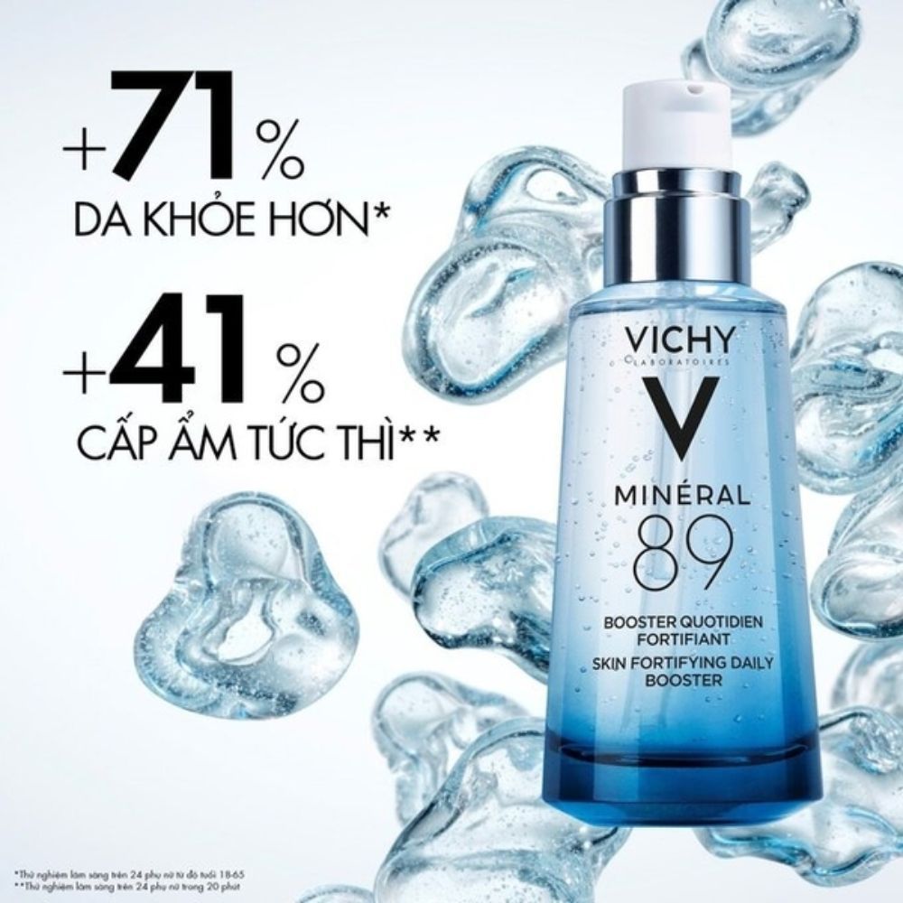 [Hàng Chính Hãng] [Tặng Mặt Nạ] Serum Khoáng Phục Hồi Da Vichy Minéral 89 giúp da sáng mịn, căng bóng – 50ml