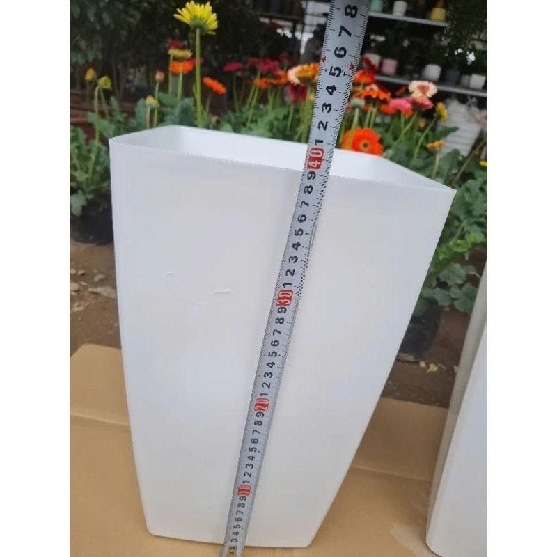 Combo 2( combo 3-5 chậu) Chậu nhựa vuông cao V25 kích thước miệng 24cmx cao 40cm