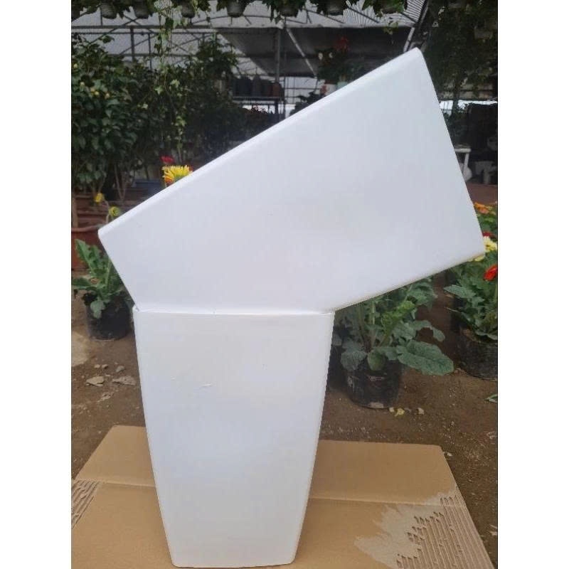 Combo 2( combo 3-5 chậu) Chậu nhựa vuông cao V25 kích thước miệng 24cmx cao 40cm