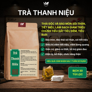 Trà Thanh Niệu - Ankhangorganic - Phối hợp các thảo mộc kim ti.ền thảo, Mã đề, Râu ngô, Râu mèo...